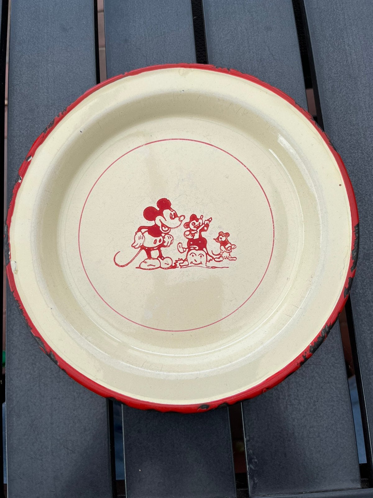 Neerlandia Emaille Mickey Mouse bordje Disney 1930, Ophalen of Verzenden