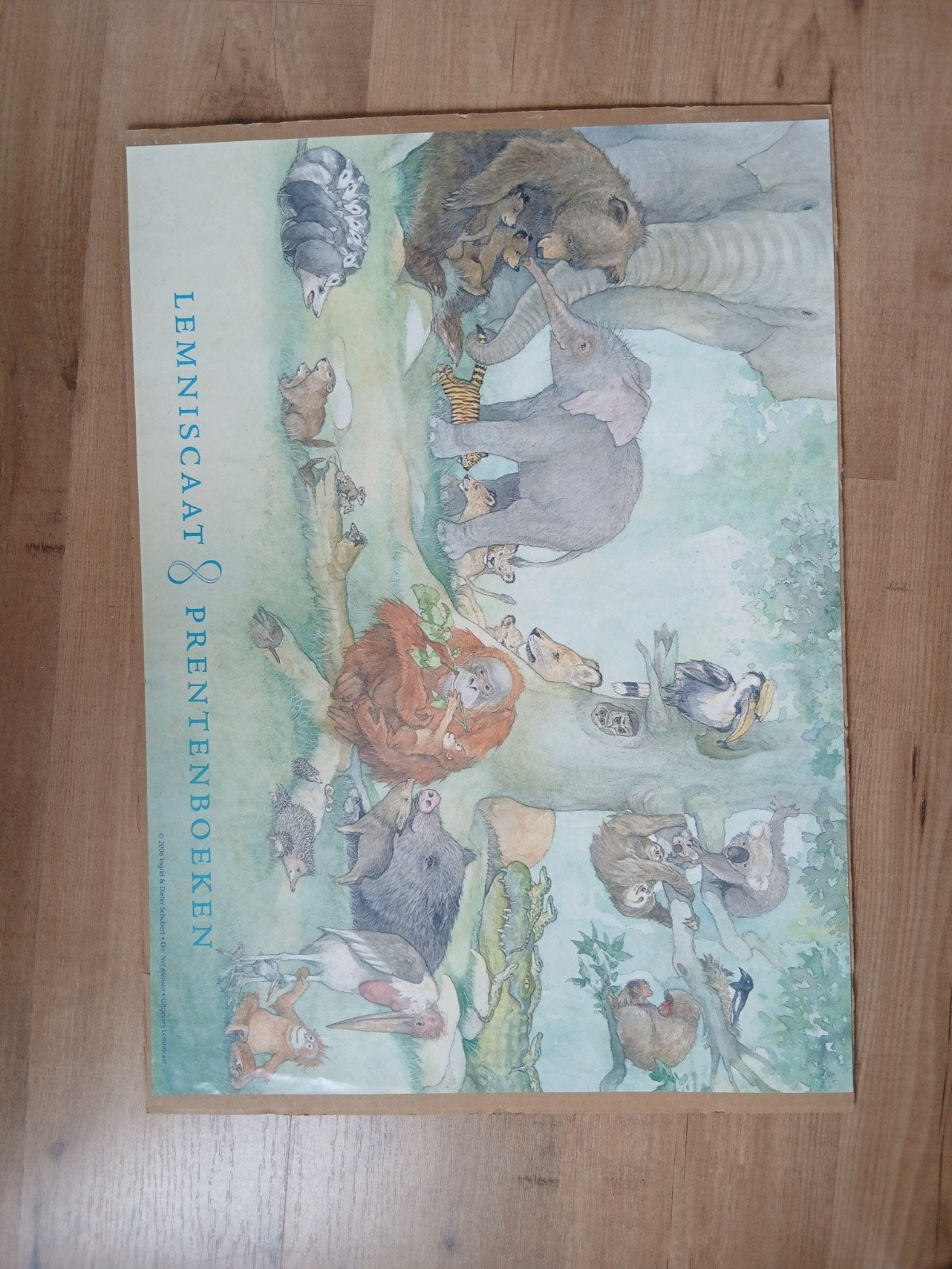 Lemniscaat dieren poster ingrid en Dieter schubert, Ophalen, Met lijst, Rechthoekig Liggend, Zo goed als nieuw
