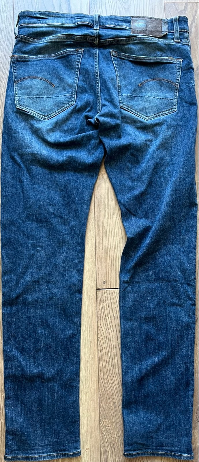 G-Star RAW 3301 Slim Jeans W32 L32, Ophalen of Verzenden, Zo goed als nieuw, Blauw, W32 (confectie 46) of kleiner