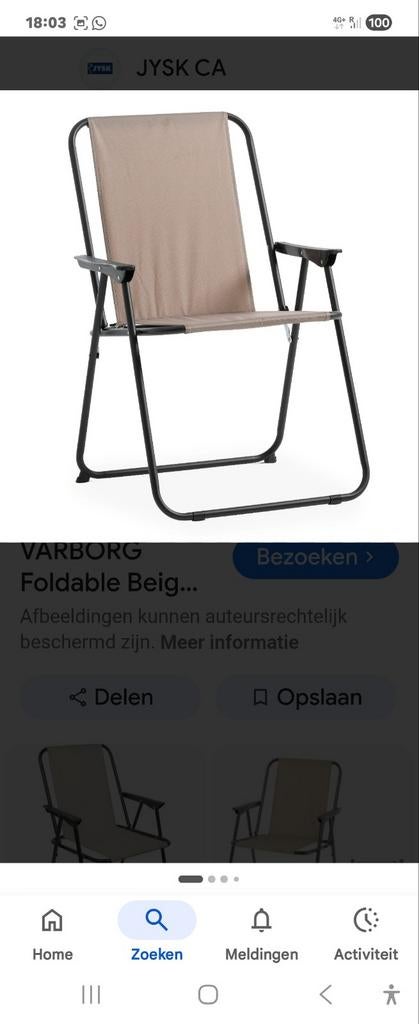 2x Campingstoeltjes beige nog prachtig 1x 2wkn gebruikt, Ophalen, Zo goed als nieuw, Campingstoel