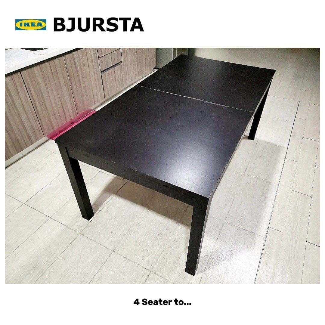Ikea tafel Bjursta uitschuifbaar Gratis!!, Ophalen, Gebruikt, 50 tot 100 cm, 150 tot 200 cm