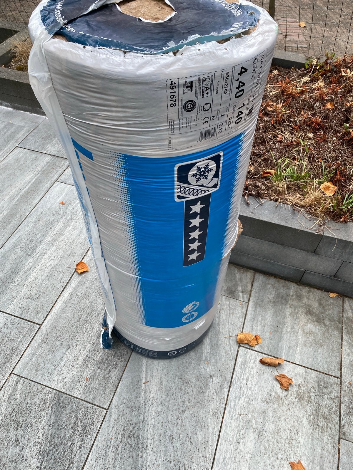 Knauf Naturoll 032; 2 rollen (14cm dik 3,13m2 Rd4,4), Doe-het-zelf en Verbouw, Isolatie en Afdichting, Ophalen, Dakisolatie, 12 cm of meer