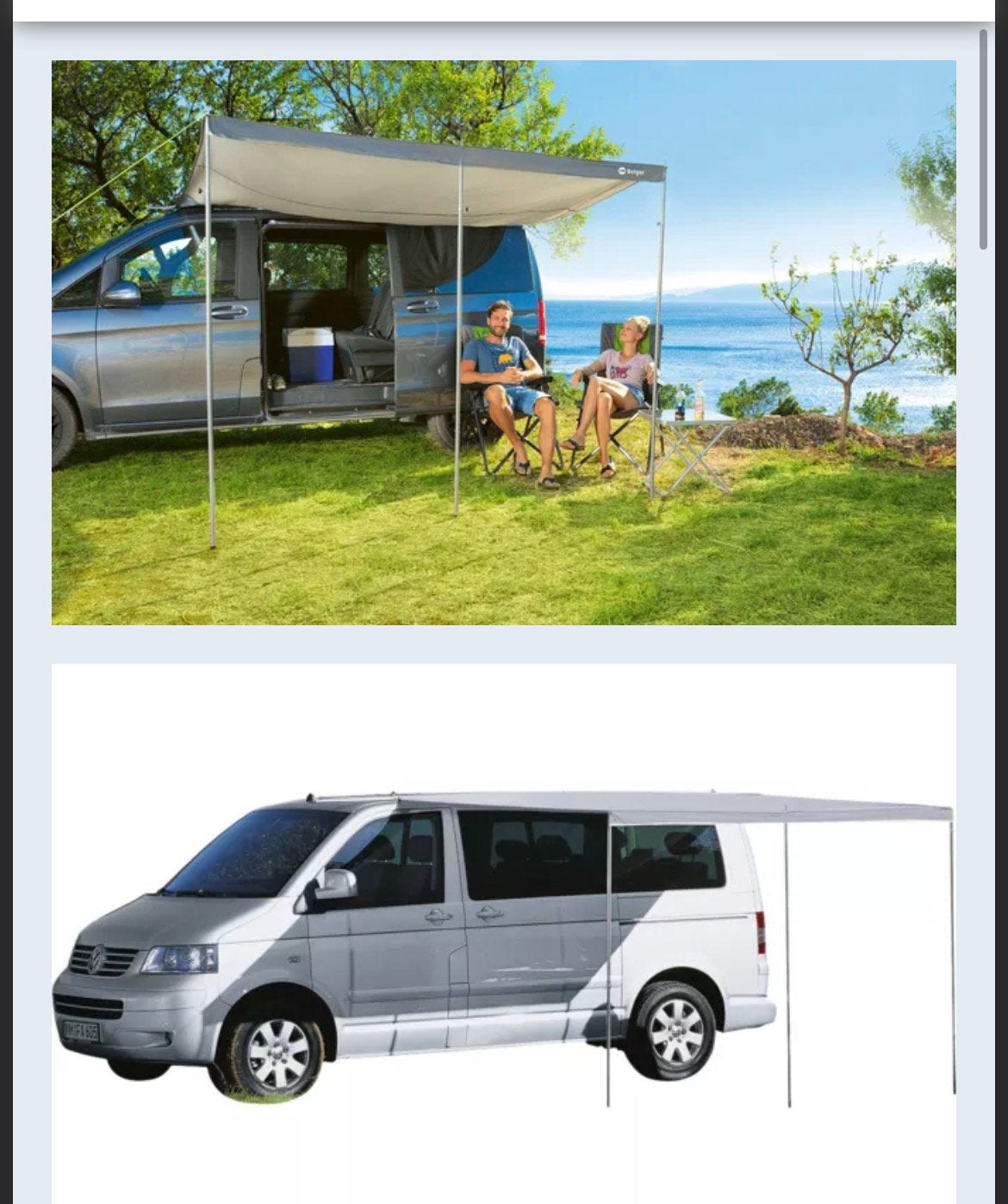 Berger luifel voor bus & caravan 260x240cm, Ophalen, Zo goed als nieuw
