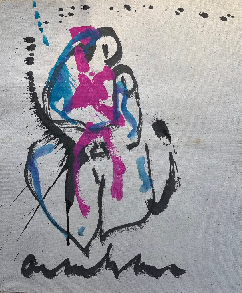 anton heyboer, Antiek en Kunst, Ophalen, Figuren, Papier/karton, Gemengde techniek