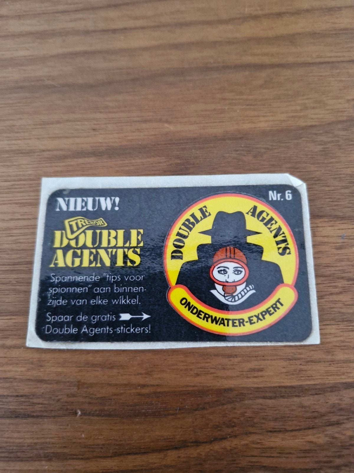 8505 Trebor Double Agents Sticker Nr. 6 - Onderwater-Expert, Ophalen of Verzenden, Nieuw, Strip of Tekenfilm