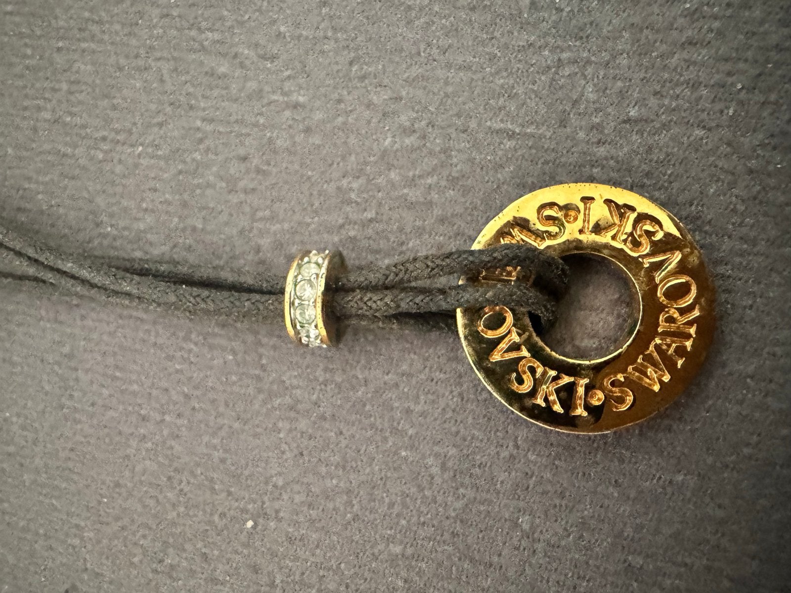 Casual/stoer Swarovski ketting, Met kristal, Overige materialen, Gebruikt, Zwart