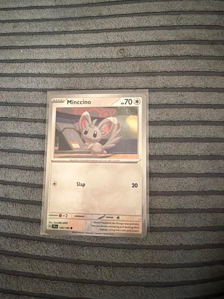 Minccino Pokémon Kaart - Basic HP70 (125/159), Ophalen of Verzenden, Zo goed als nieuw, Losse kaart