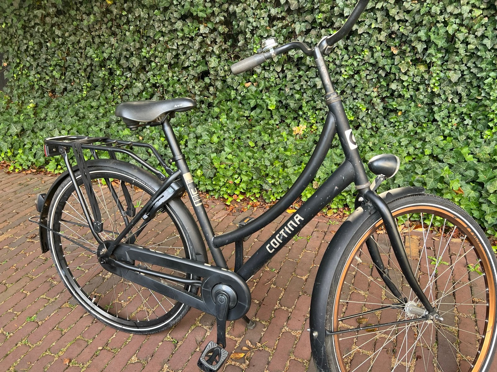 Cortina U1 Damesfiets - Zwart, Gebruikt, Terugtraprem, Gebruikt, 47 tot 50 cm, Ophalen