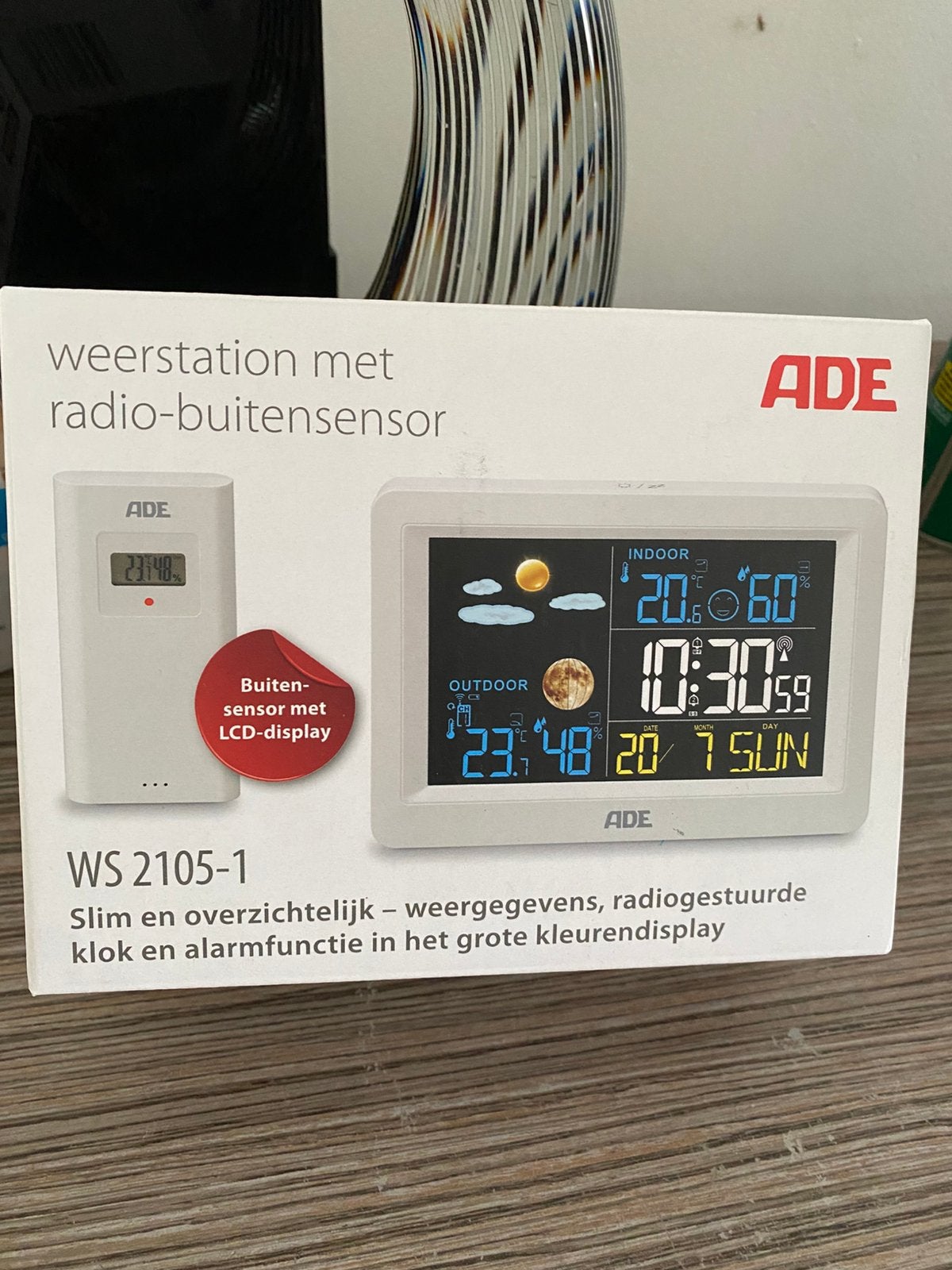 Splinternieuw weerstation met doos, Ophalen of Verzenden, Zo goed als nieuw, Detector, Sensor of Melder, Rook