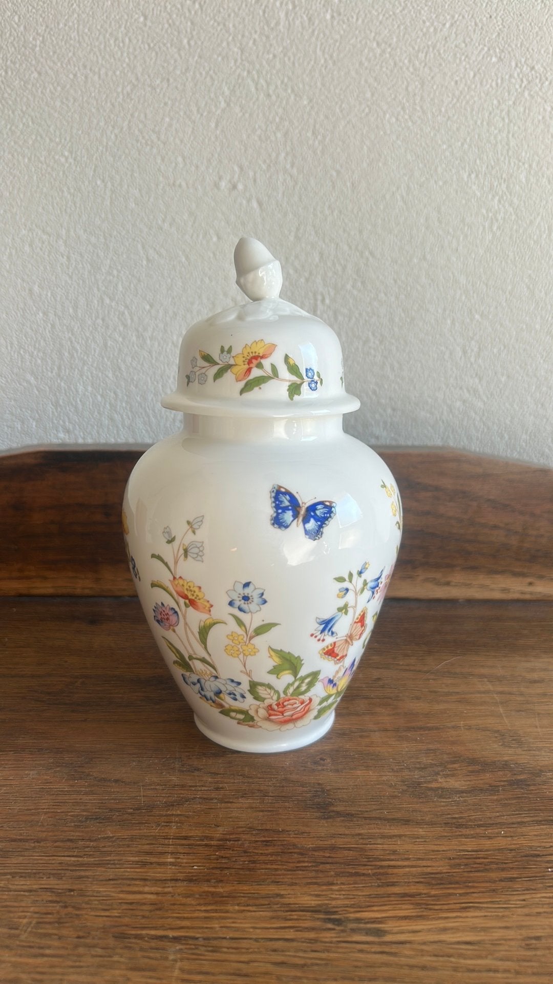 Aynsley Cottage Garden gember pot/ginger jar, Ophalen of Verzenden, Zo goed als nieuw, Porselein, Overige typen