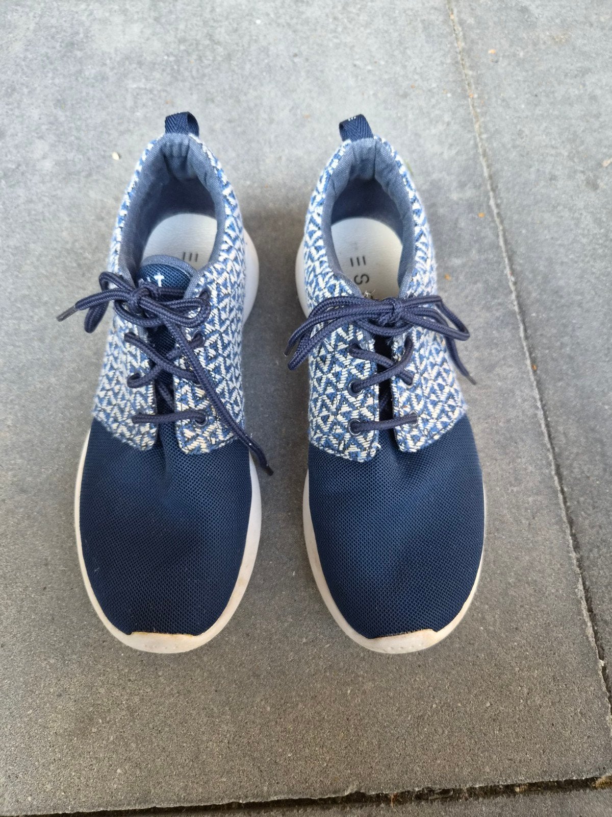 Blauw/witte gympen van Esprit,  maat 39, Blauw, Ophalen of Verzenden, Sneakers of Gympen, Gedragen