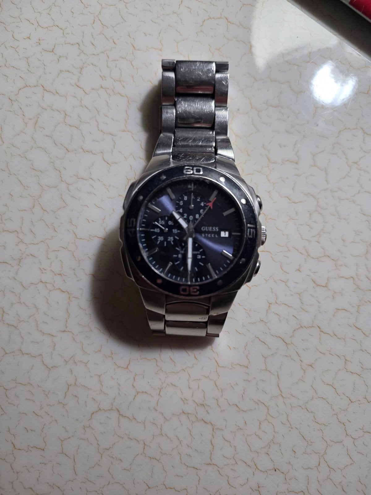 Herenhorloge Guess - en andere Stijlvol en Robuust, Overige merken, Staal, Gebruikt, Staal