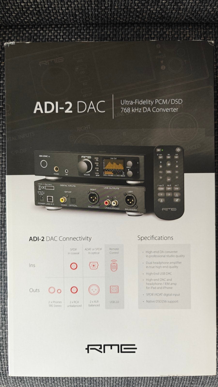 RME adi-2 dac, Ophalen of Verzenden, Zo goed als nieuw, Overige merken