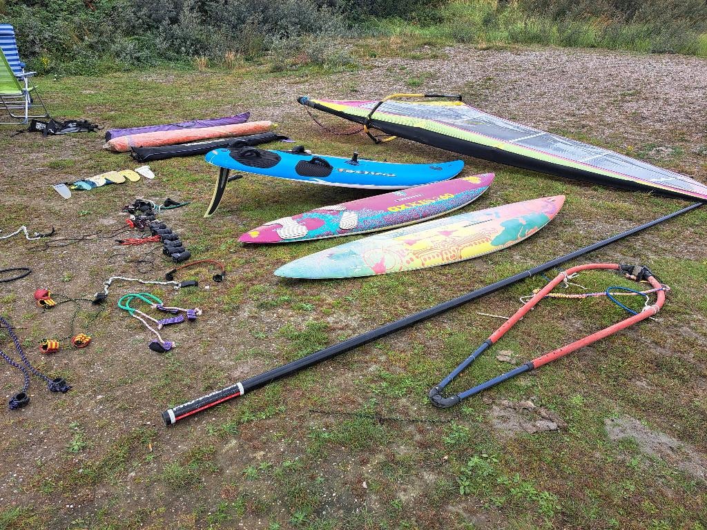 surfplanken bic techno 150 ltr en F2 axxis  94 ltr compleet, Ophalen, 250 tot 300 cm, Met vin(nen), Plank
