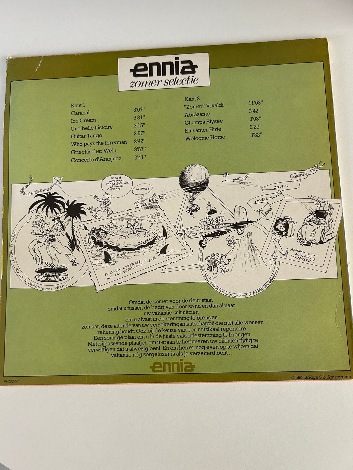 Ennia Zomer Selectie - Zeldzame Promotie LP (1980), Ophalen, Gebruikt