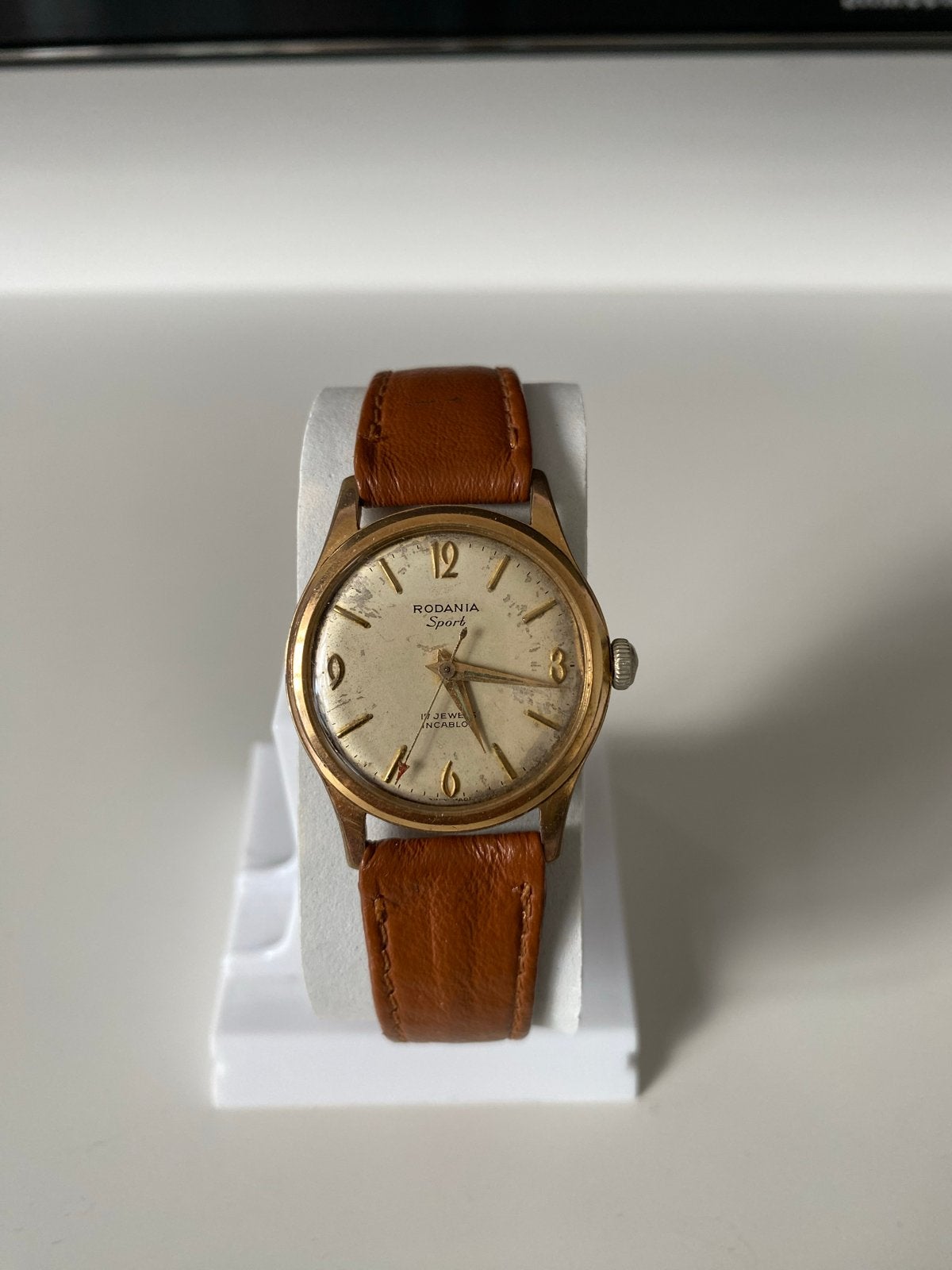 Vintage Rodania Sport Polshorloge - Jaren '60, Overige merken, Overige materialen, Met bandje, Polshorloge