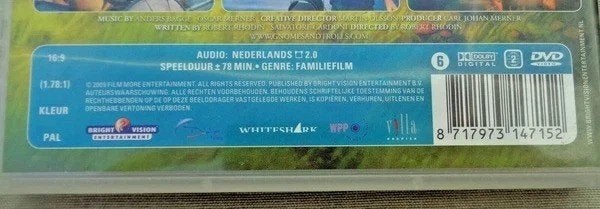 Gnomes & Trolls dvd Nederlands gesproken familiefilm, Verzenden, Zo goed als nieuw, Dier