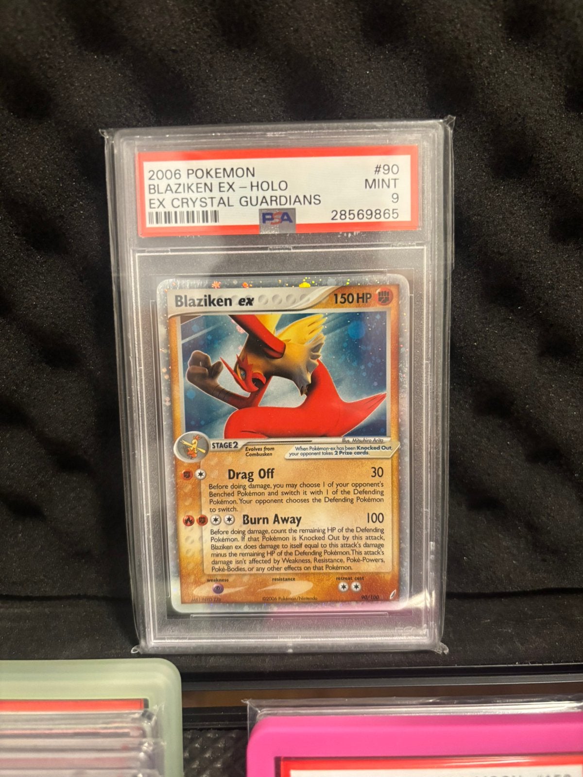 Blaziken ex 90 EX Crystal Guardians PSA 9, Ophalen of Verzenden, Zo goed als nieuw
