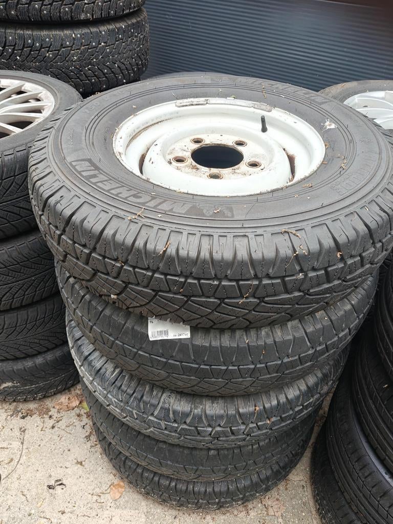Landrover Defender wielen Michelin, Ophalen, Gebruikt, 16 inch, Banden en Velgen