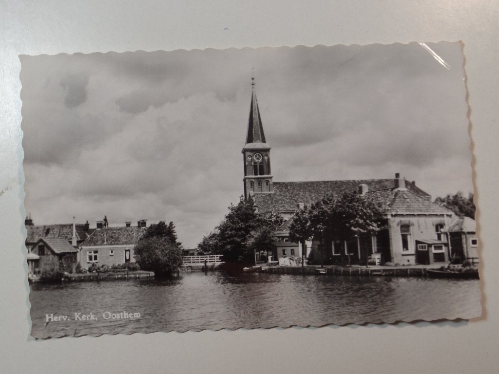 Gezicht op Oosthem, Ophalen of Verzenden, Ongelopen, Friesland