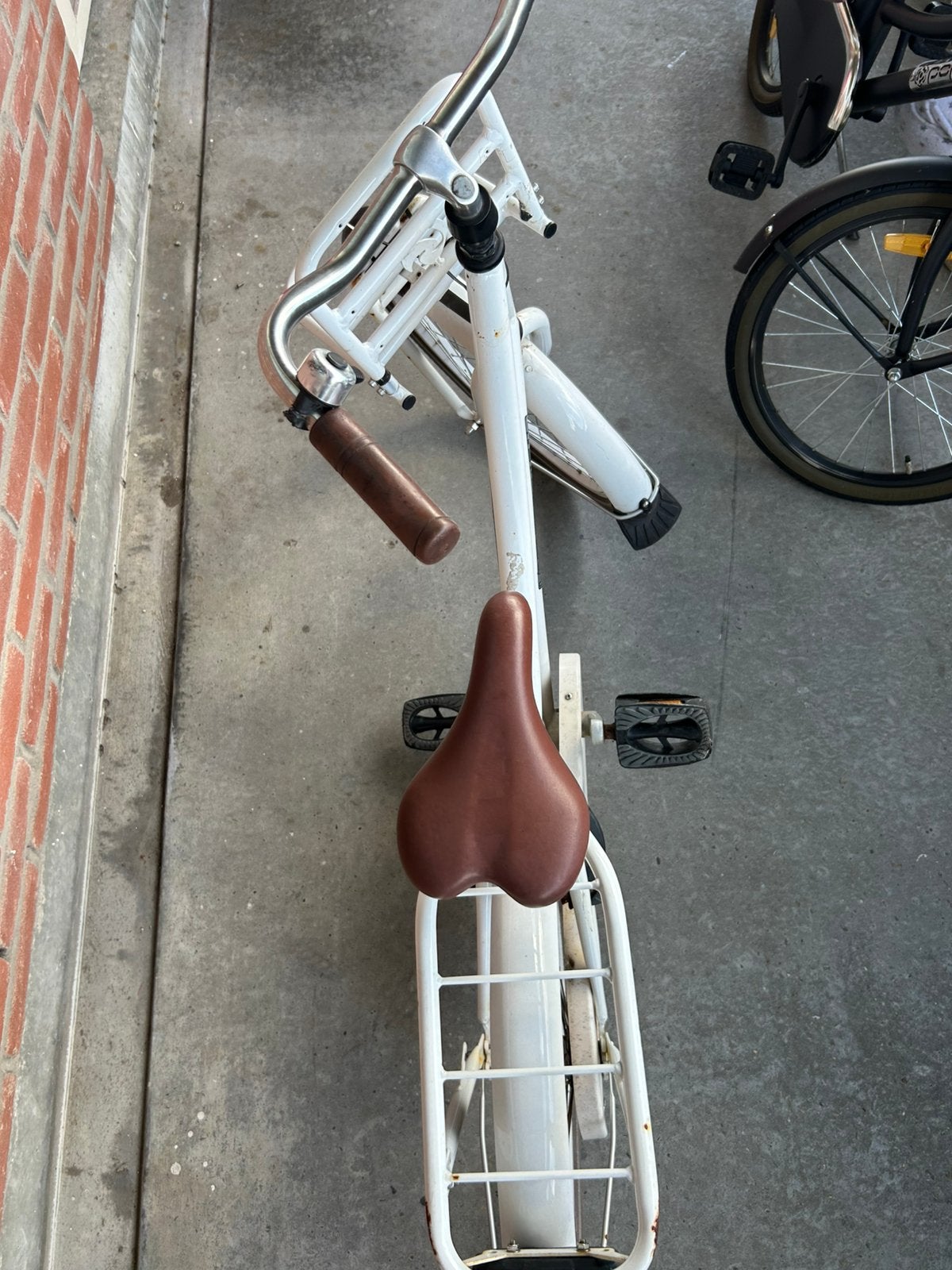 Meisjesfietsen 20/22 inch wit/blauw, Fietsen en Brommers, Ophalen, Gebruikt, Terugtraprem, 20 inch