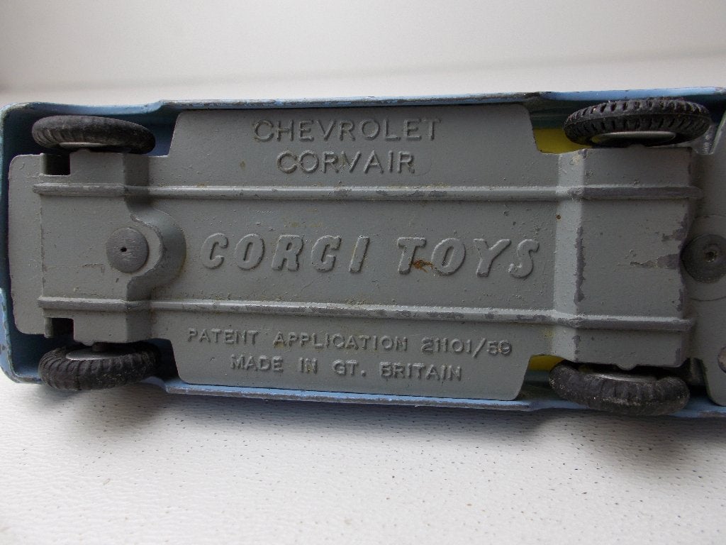 1960 Corgi Toys 229 CHEVROLET CORVAIR (-D-), Ophalen of Verzenden, Gebruikt, Auto, Corgi