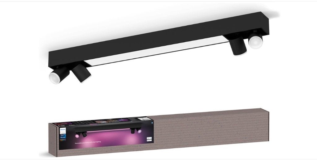 Philips Hue Centris opbouwspot -- 4-spots - zwart, Ophalen of Verzenden, Nieuw, Metaal of Aluminium