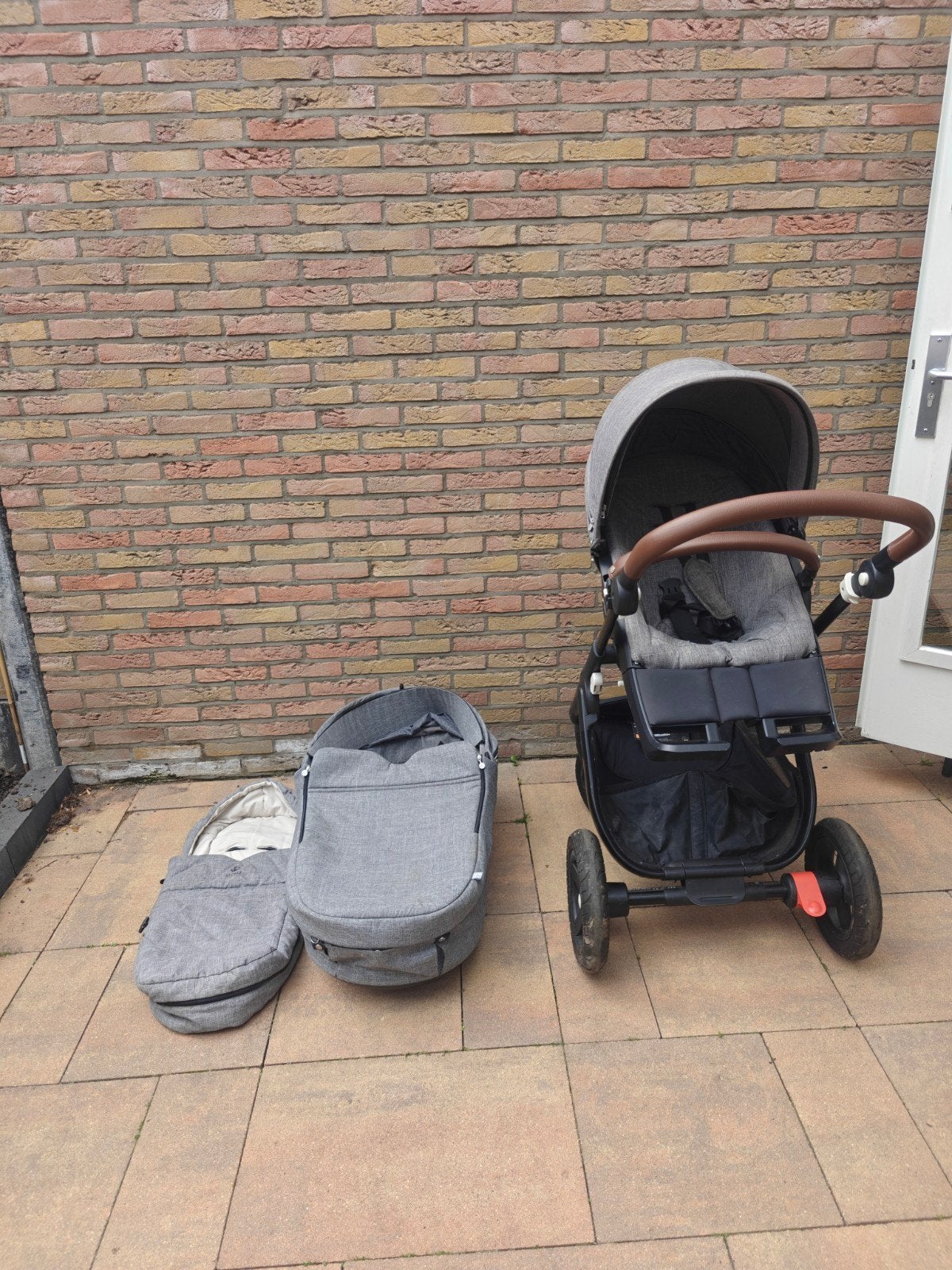 Stokke Trailz kinderwagen - Gebruikt, maar in goede staat, Gebruikt, Verstelbare duwstang, Combiwagen, Ophalen
