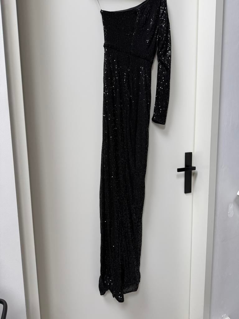 Zwarte Galajurk met Pailletten - Maat S - Zo goed als nieuw, Kleding | Dames, Galajurk, Zwart, Ophalen of Verzenden, Zo goed als nieuw