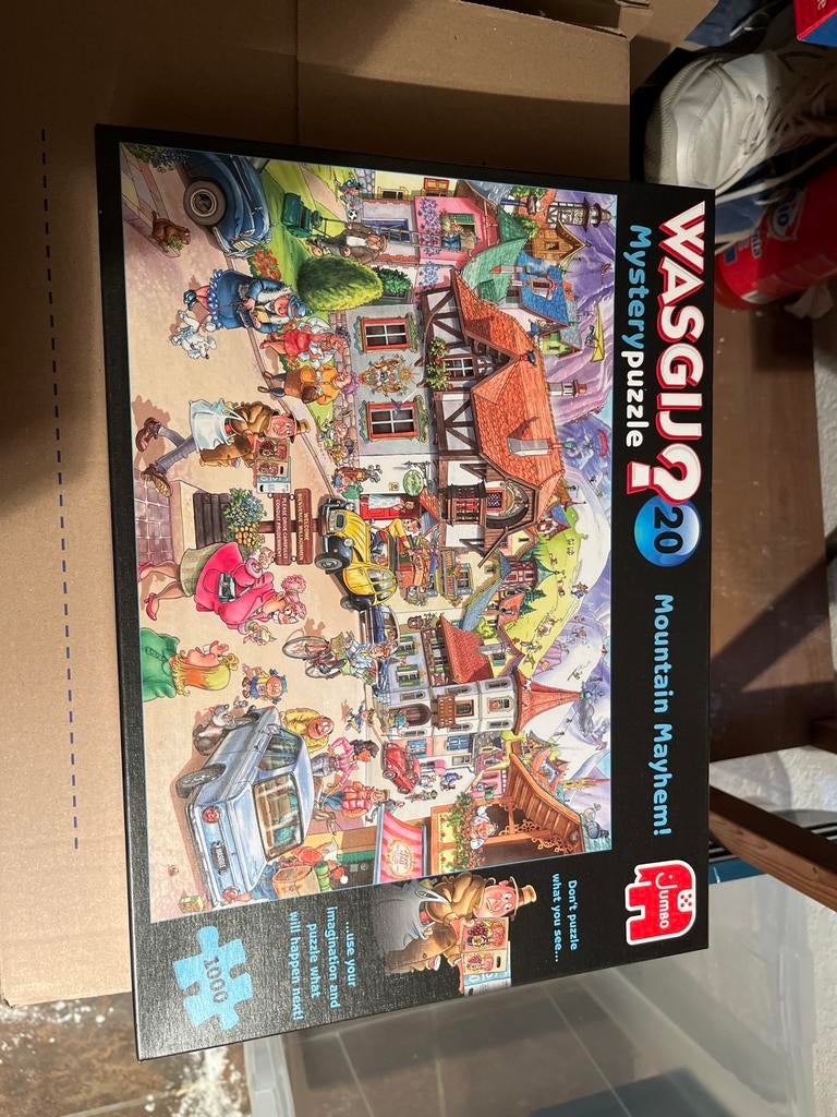 Wasgij Mystery 20 Mountain Mayhem Puzzel 1000 stukjes, Ophalen of Verzenden, 500 t/m 1500 stukjes, Zo goed als nieuw, Legpuzzel
