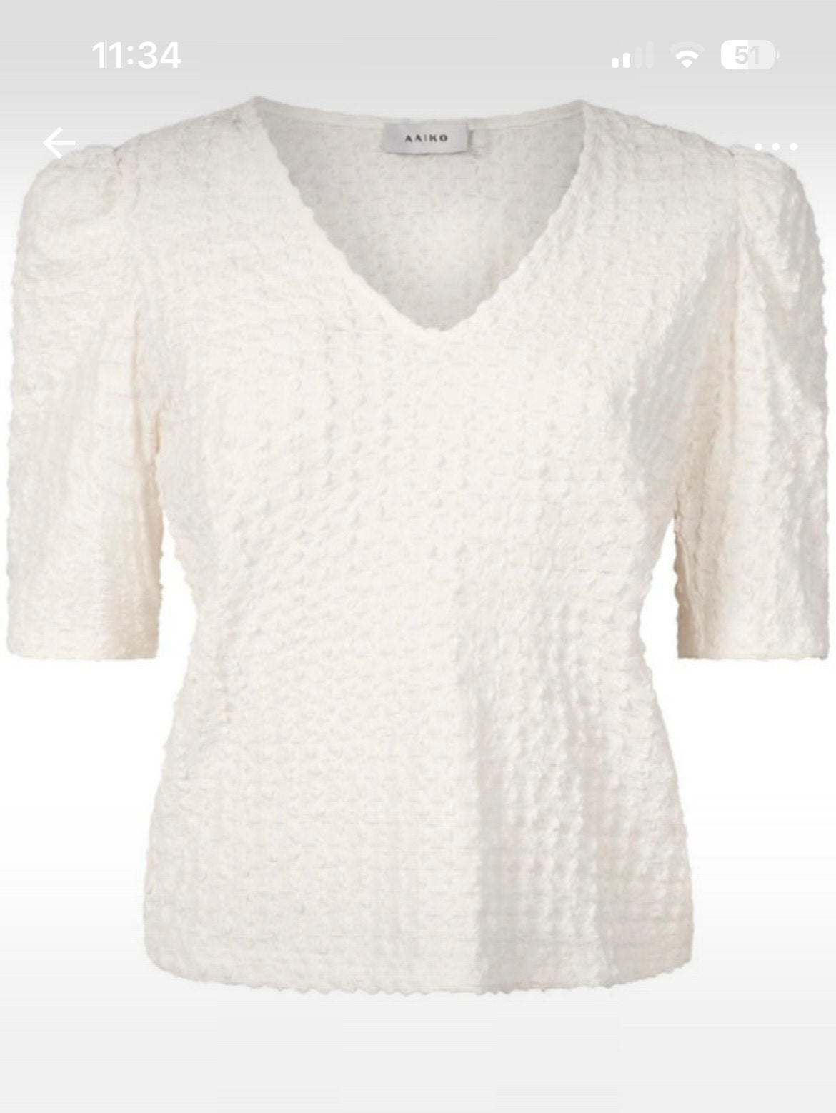 Aaiko shirt nynke, Ophalen of Verzenden, Zo goed als nieuw, Wit, Korte mouw
