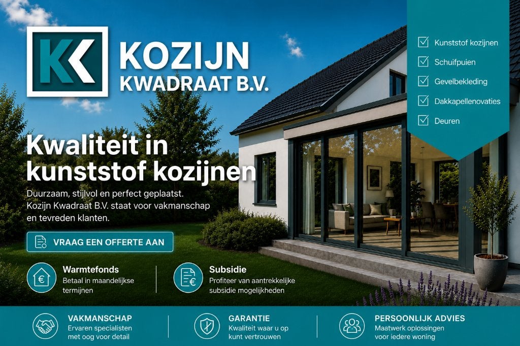 Kunststof Kozijnen/Deuren/Schuifpuien, Ophalen, Nieuw