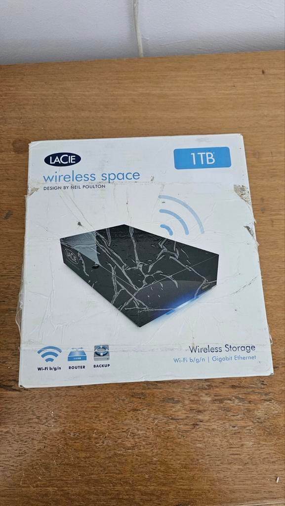 LaCie Wireless Space 1 TB - Draadloze Opslagoplossing, Computers en Software, Harde schijven, LaCie, Server, HDD, Nieuw