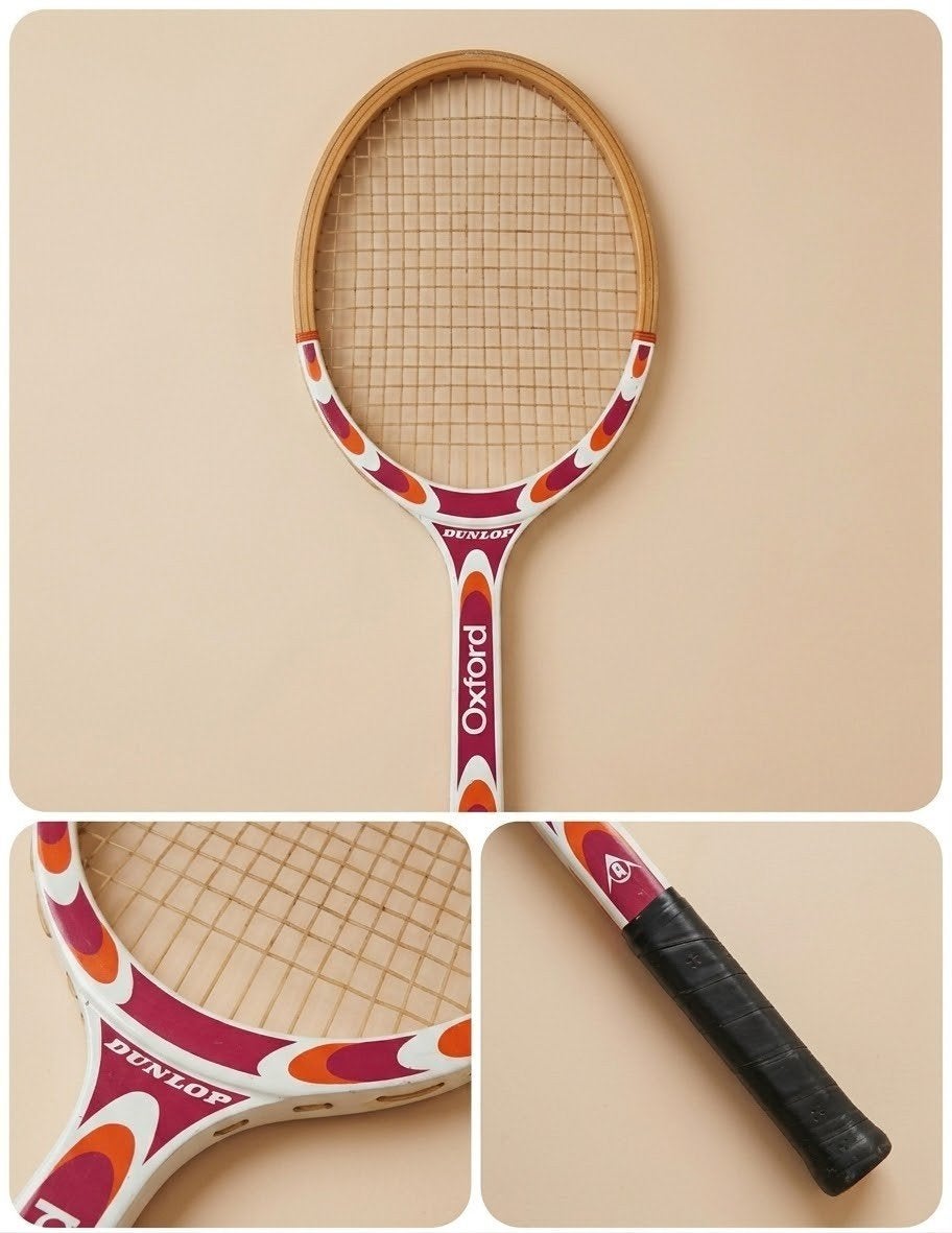 Vintage Dunlop Oxford Houten Tennisracket - Retro Decoratie, Ophalen of Verzenden