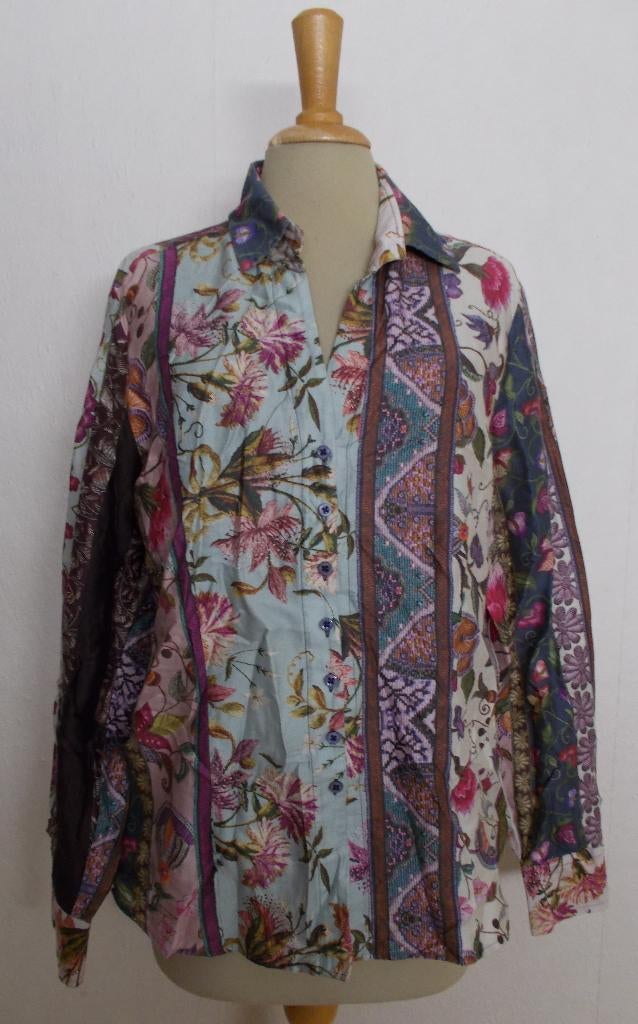 Aparte katoenen print blouse van Eterna! 42, Verzenden, Zo goed als nieuw, Maat 42/44 (L), Overige kleuren