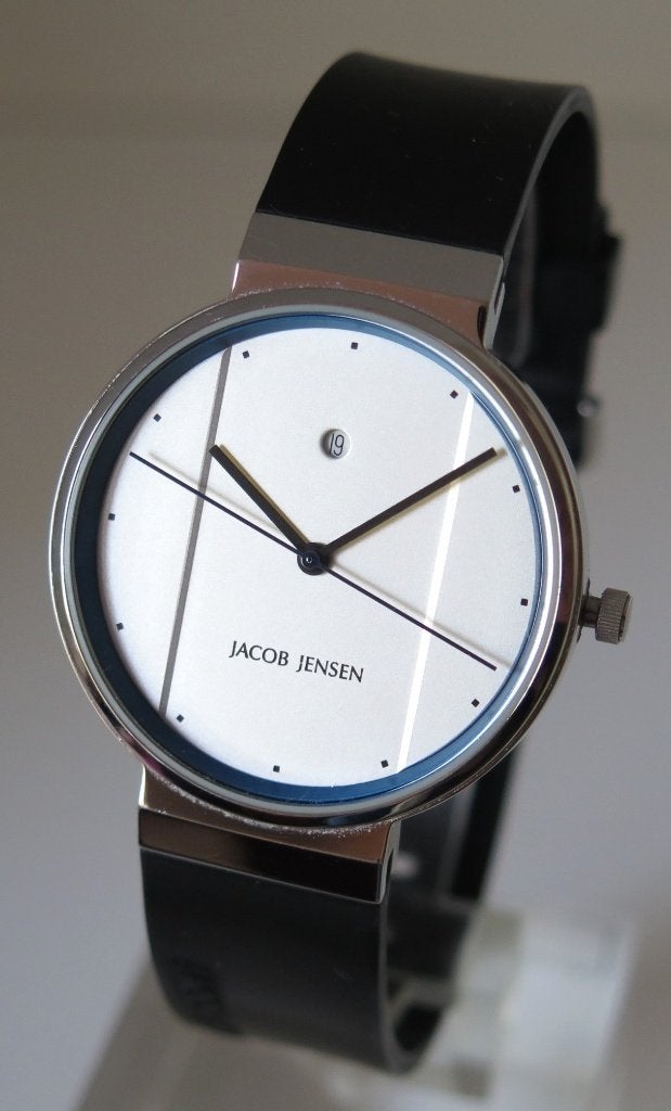 Jacob Jensen deens design herenhorloge; in prachtige staat!, Overige merken, Staal, Verzenden, Polshorloge