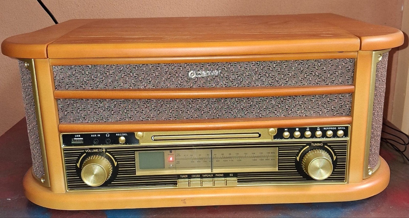 Denver MCR-50MK3 Retro Muziekcentrum met Platenspeler, Ophalen of Verzenden, Zo goed als nieuw