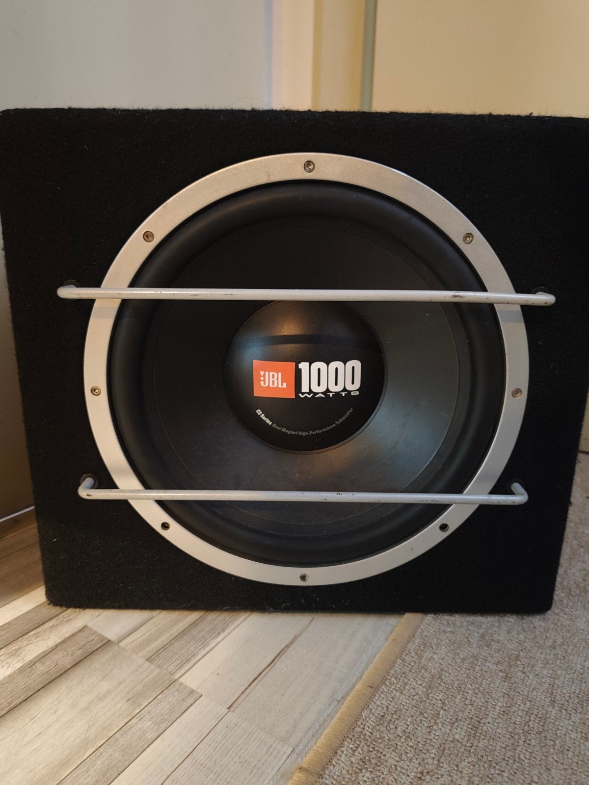 JBL CS1204B Subwoofer 1000 Watt - Krachtige Bas, Gebruikt, Ophalen, 150 watt of meer, Subwoofer