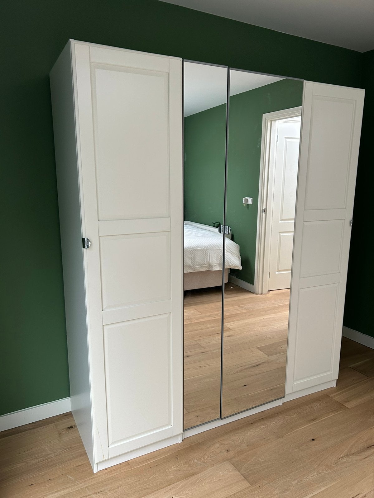 IKEA Pax kast 175x58x201, wit, Ophalen, Kunststof, Gebruikt, 200 cm of meer