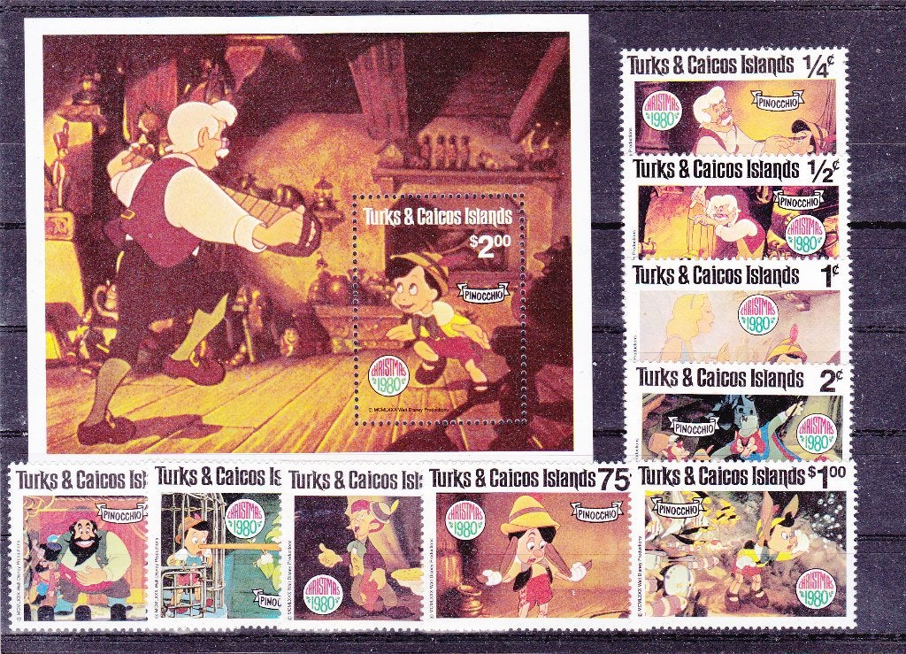 Disney Turks & Caicos Kerst 1980 (1212), Verzenden, Postfris, Overige thema's