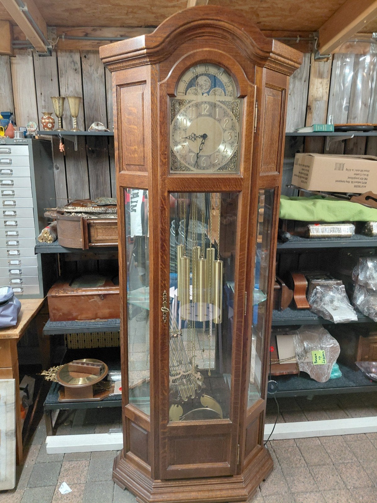 mooie staande vitrine klok, Ophalen