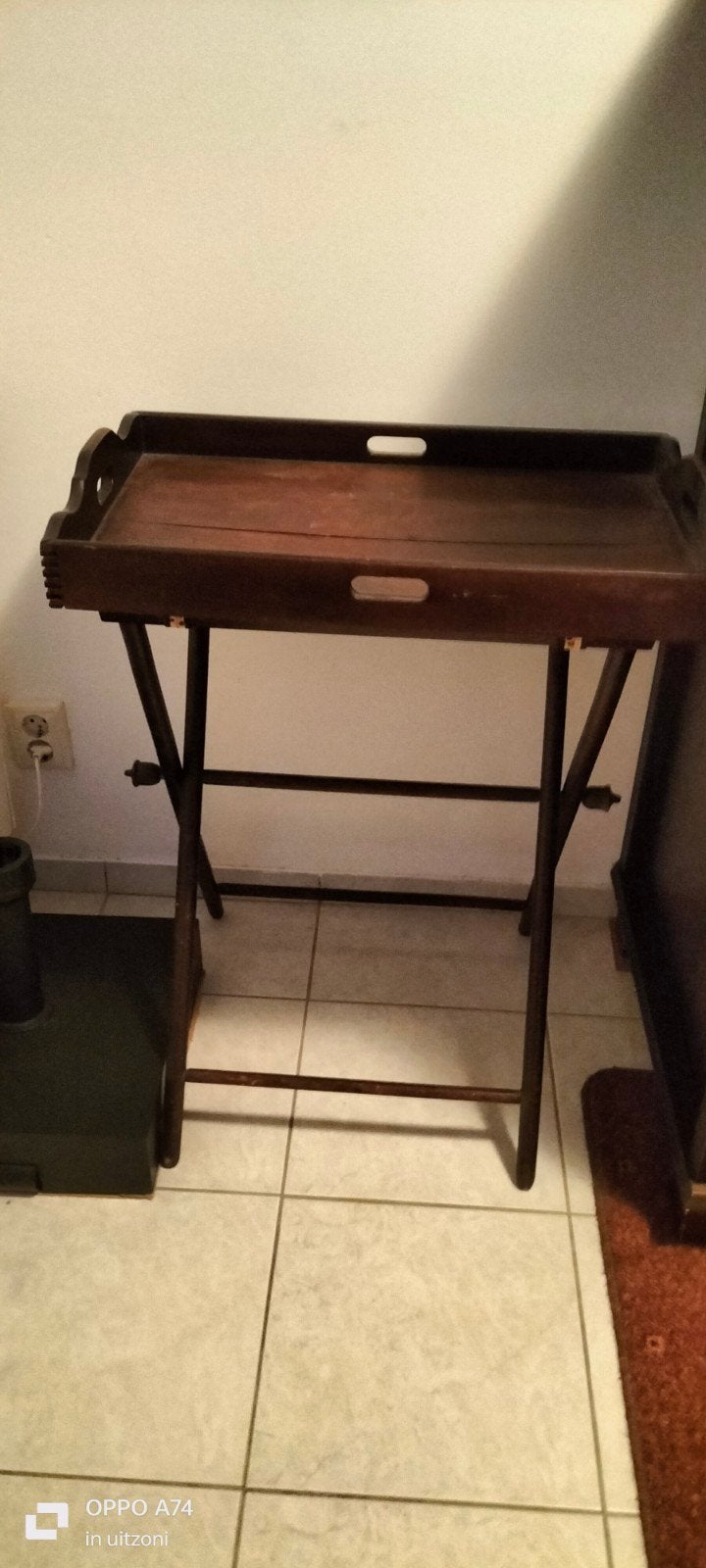 Antieke/Vintage Opvouwbare Dienbladtafel, Antiek en Kunst, Ophalen