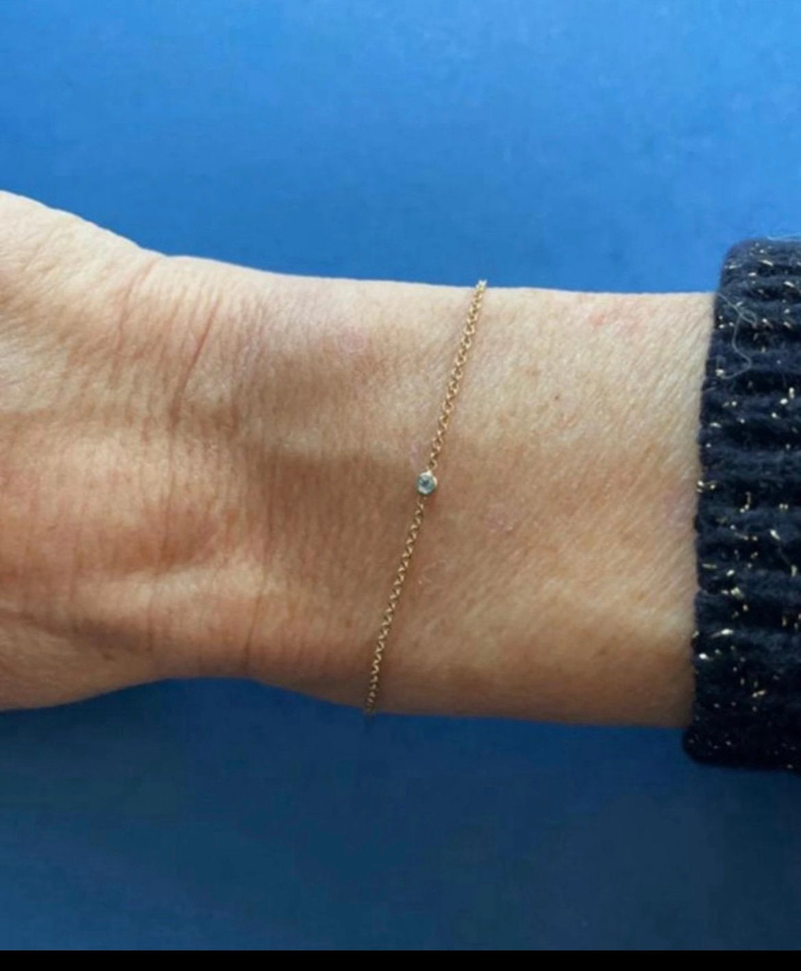 Vedder & Vedder Birthstone Armband 9K Geel Goud, Blauw, Ophalen of Verzenden, Zo goed als nieuw, Met edelsteen