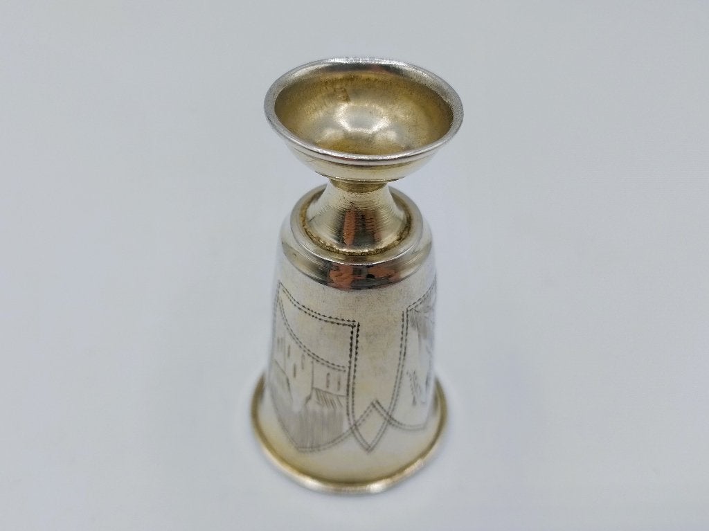 Zilveren kiddush cup, G. Ravkin, Berdichev, ca. 1900, Antiek en Kunst, Verzenden, Zilver