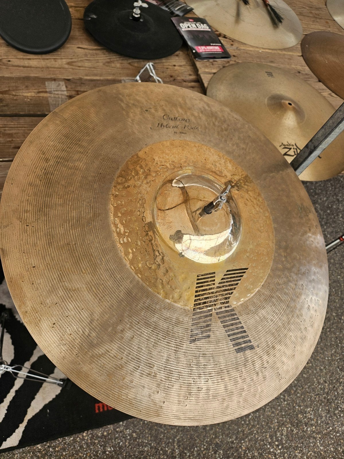 Zildjian K Custom 21" Hybrid Ride Cimbaal - Goede Staat, Muziek en Instrumenten, Verzenden, Gebruikt, Overige merken