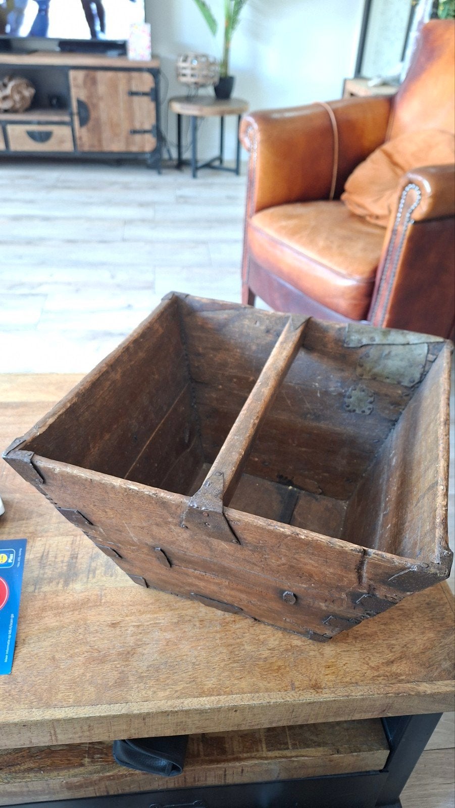 antieke Chinese houten rijstbak,, Ophalen of Verzenden