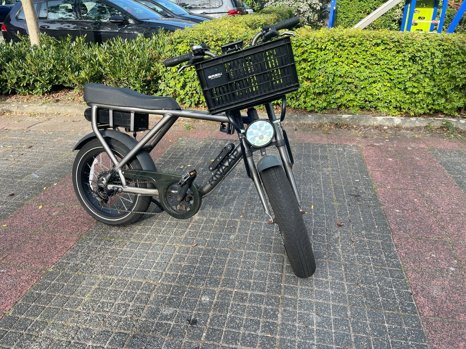 Knaap AMS grijs met krat en slot, Ophalen, Gebruikt, Overige merken