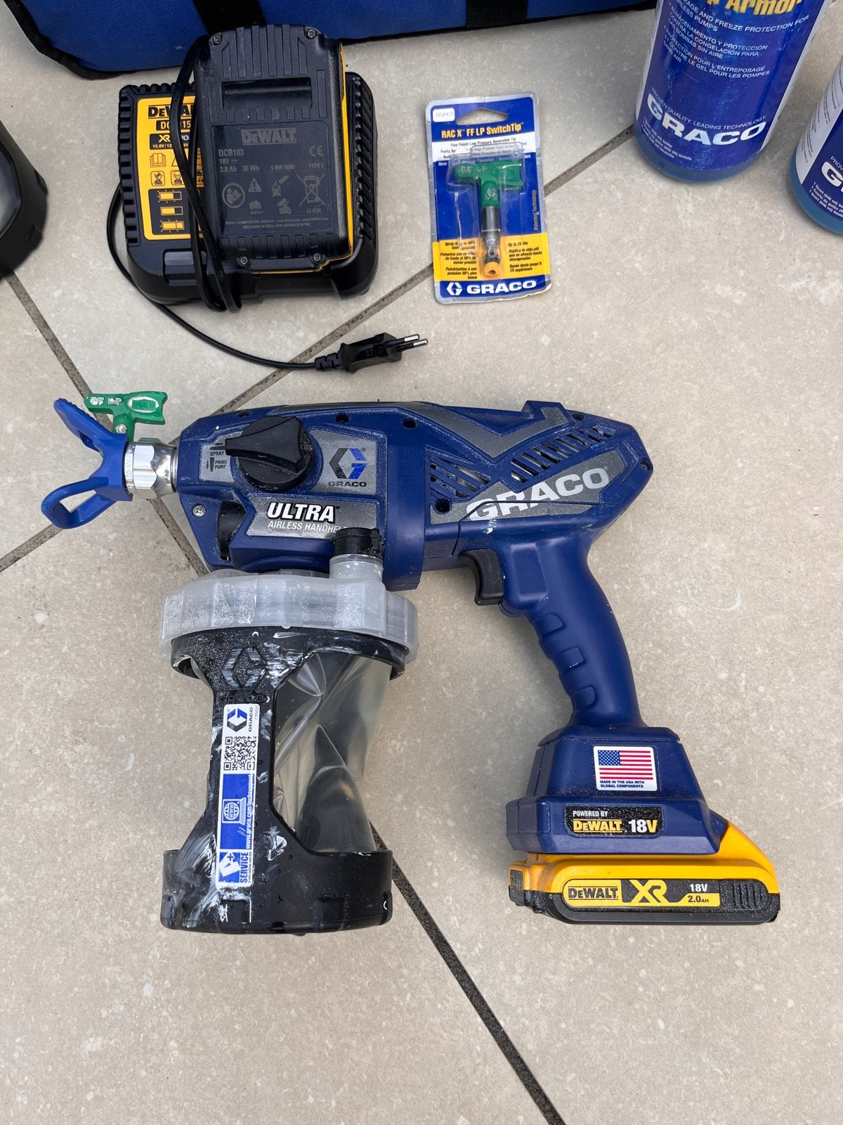Graco Ultra Airless Handheld Verfspuit Set, Ophalen of Verzenden, Zo goed als nieuw, Verfspuit of Verfpomp