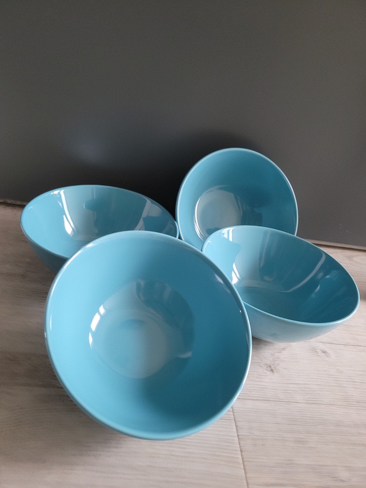 Ikea Fargrik 4 blauwe kommen, Huis en Inrichting, Ophalen, IKEA, Zo goed als nieuw, Kom(men)