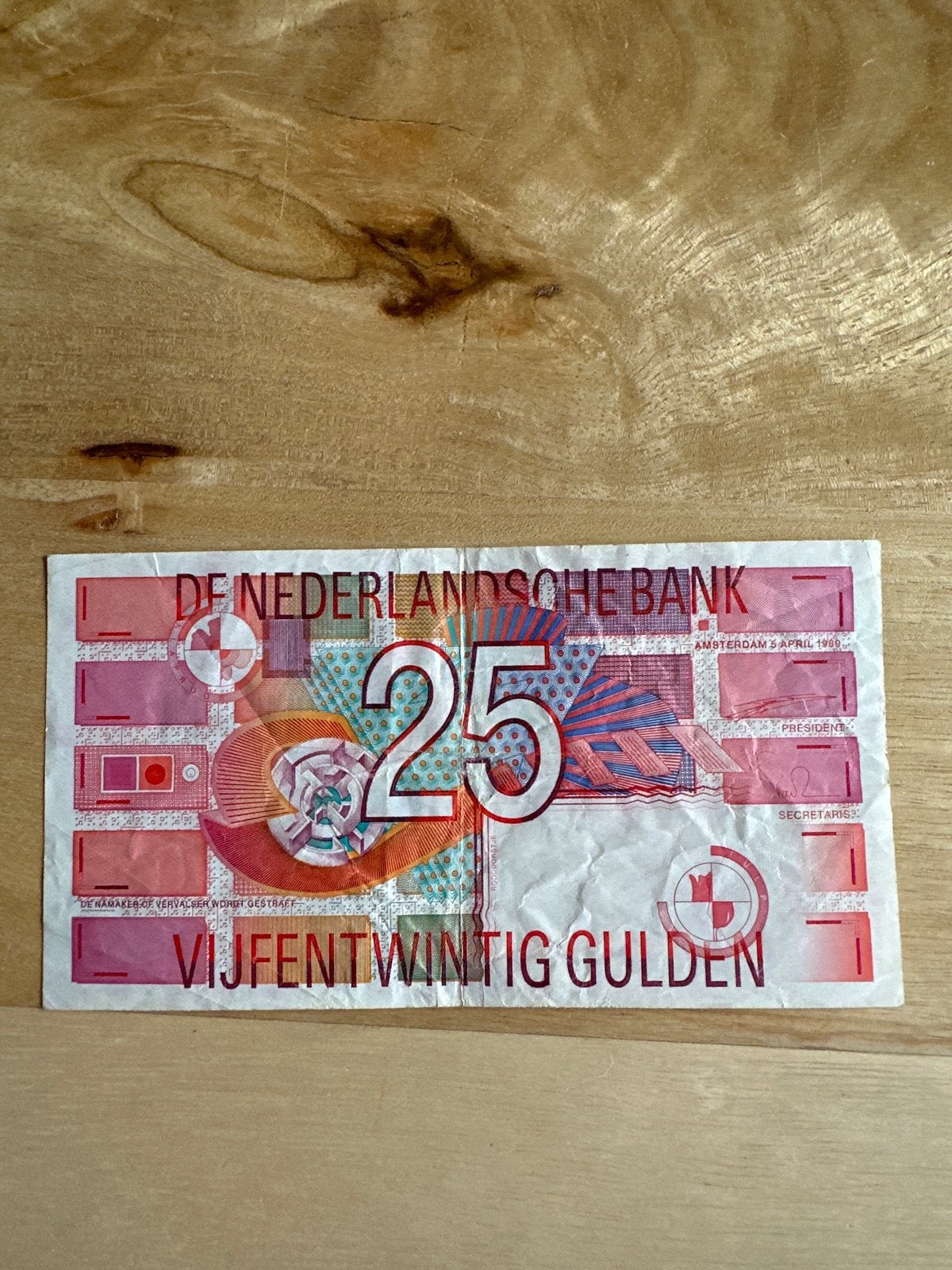25 Gulden biljet uit 1989 - De Nederlandse Bank, Ophalen of Verzenden, 25 gulden, Los biljet
